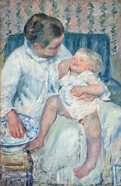 Mother about to Wash her Sleepy Child Mary Cassatt